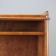 Open walnut library with balustrade - Italy 20th century