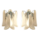 Set of Two "Rondini" Murano Glass Wall Sconces in Mazzega Style