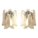 Set of Two "Rondini" Murano Glass Wall Sconces in Mazzega Style