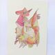 Peinture abstraite colorée – Acrylique sur papier – 24 × 34 cm