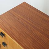 Vintage wood and metal chest of drawers, 1960