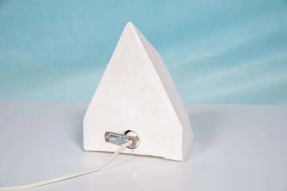 Egyptian stone table lamp, vintage 70s/80s mood lamp.