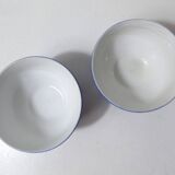 2 small old blue polka dot porcelain bowls from Longchamp