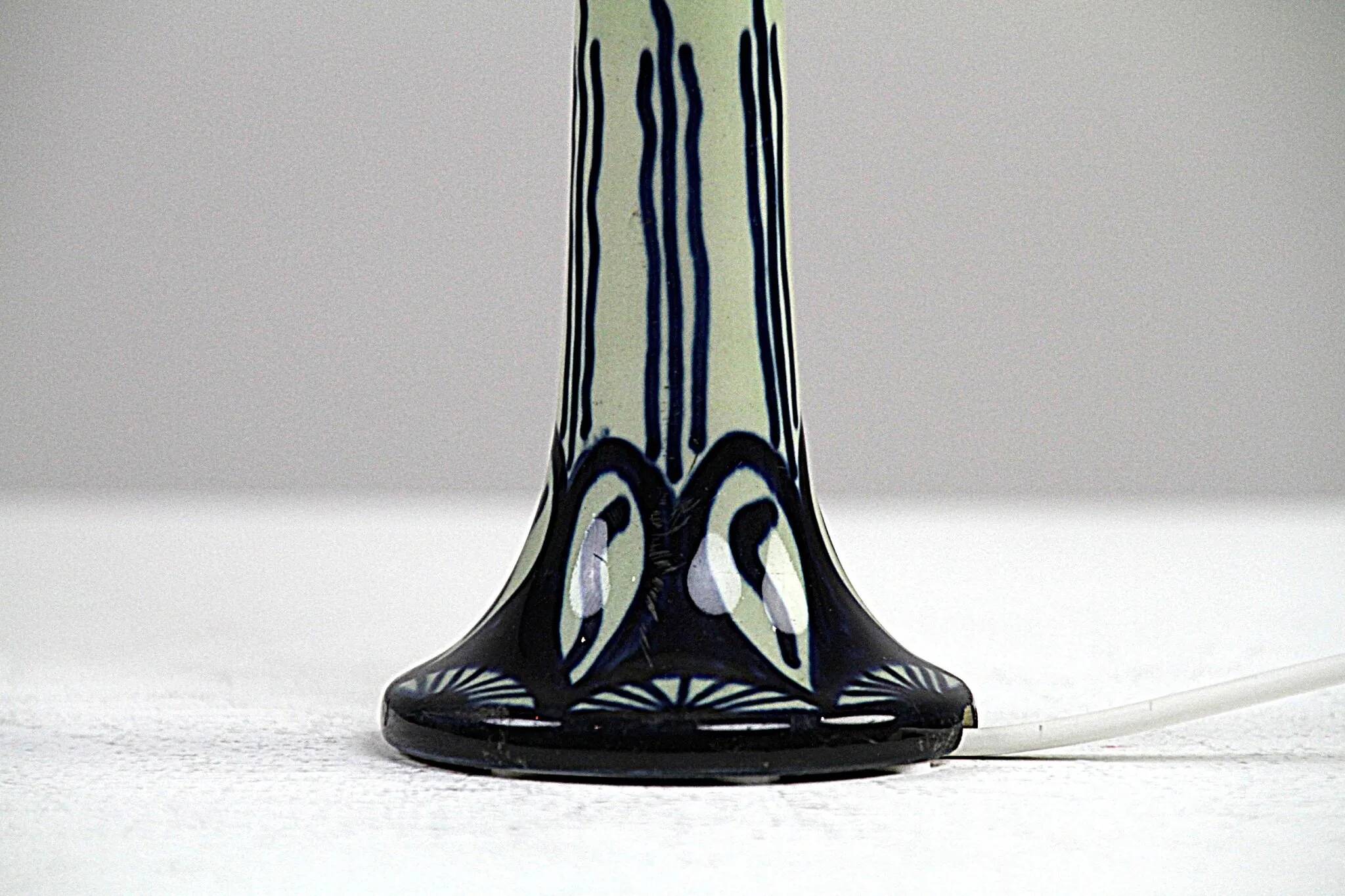 Art Nouveau Ceramic Table Lamp — Rörstrand, Sweden, circa 1910s/1920s