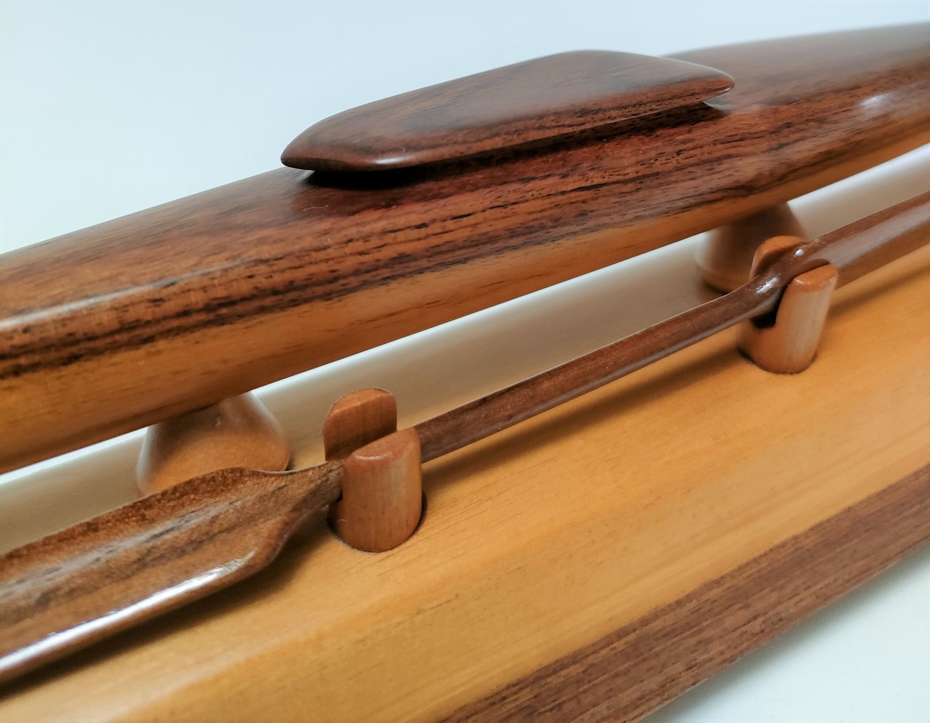Kayak scale model violet wood