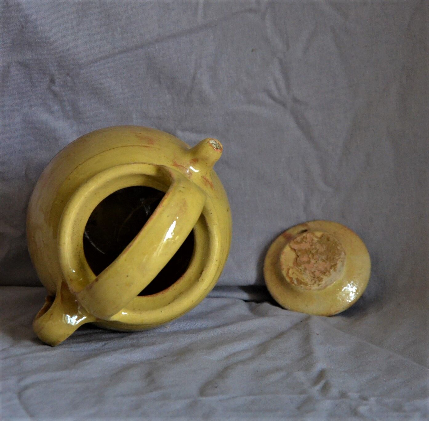 Small jug varnished yellow