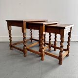 Set of 3 Oak Nesting Tables