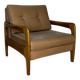 Vintage armchair – 1980s – Beige corduroy