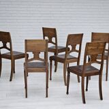 1930s, set of 6 scandinavian chairs, original good condition.