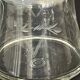 Ancienne carafe  pichet en verre soufflé  décor de feuilles ciselées 1940