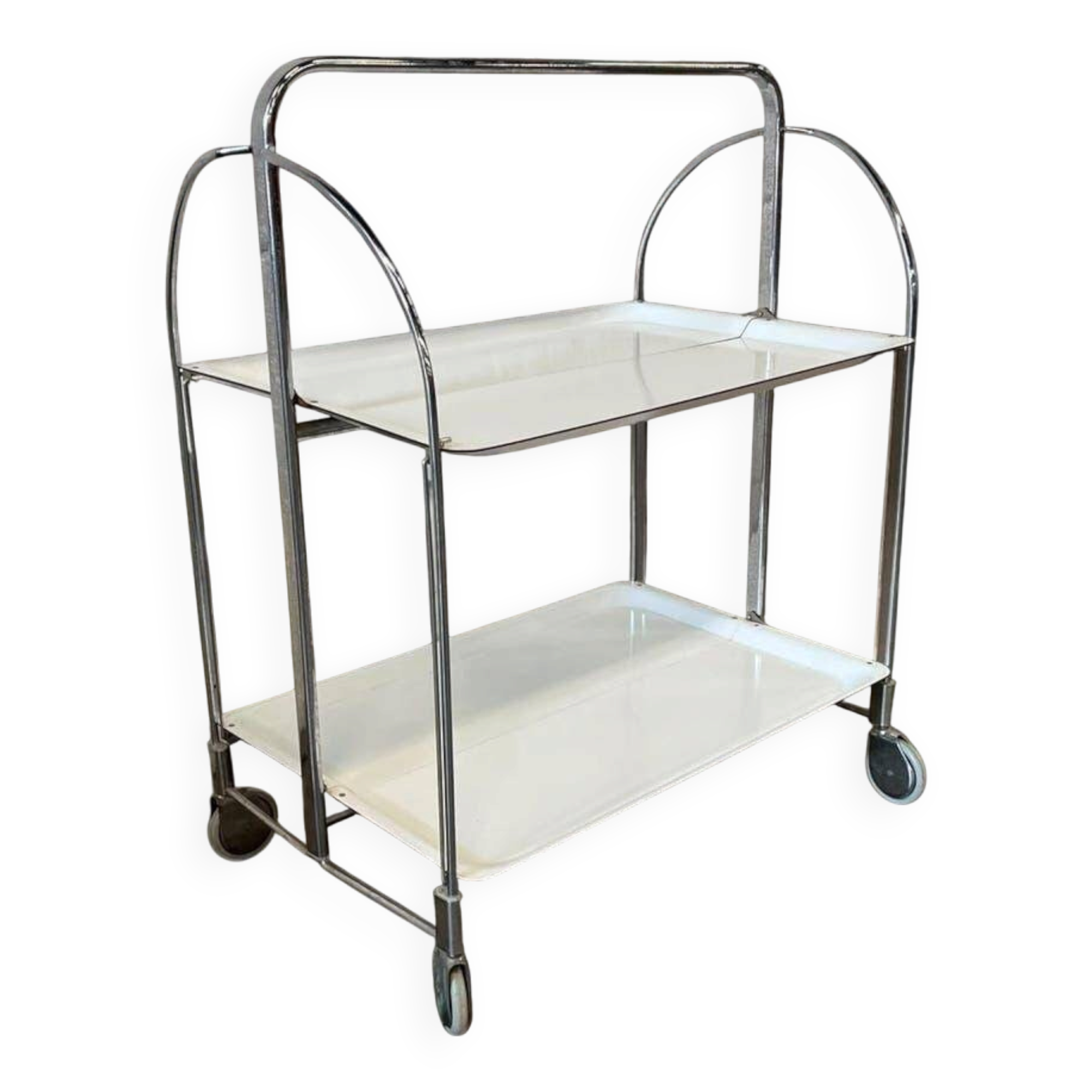 Vintage chrome folding bar/side table