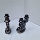 Set of 2 vintage two-light candle holders in Vallauris ceramic design.
