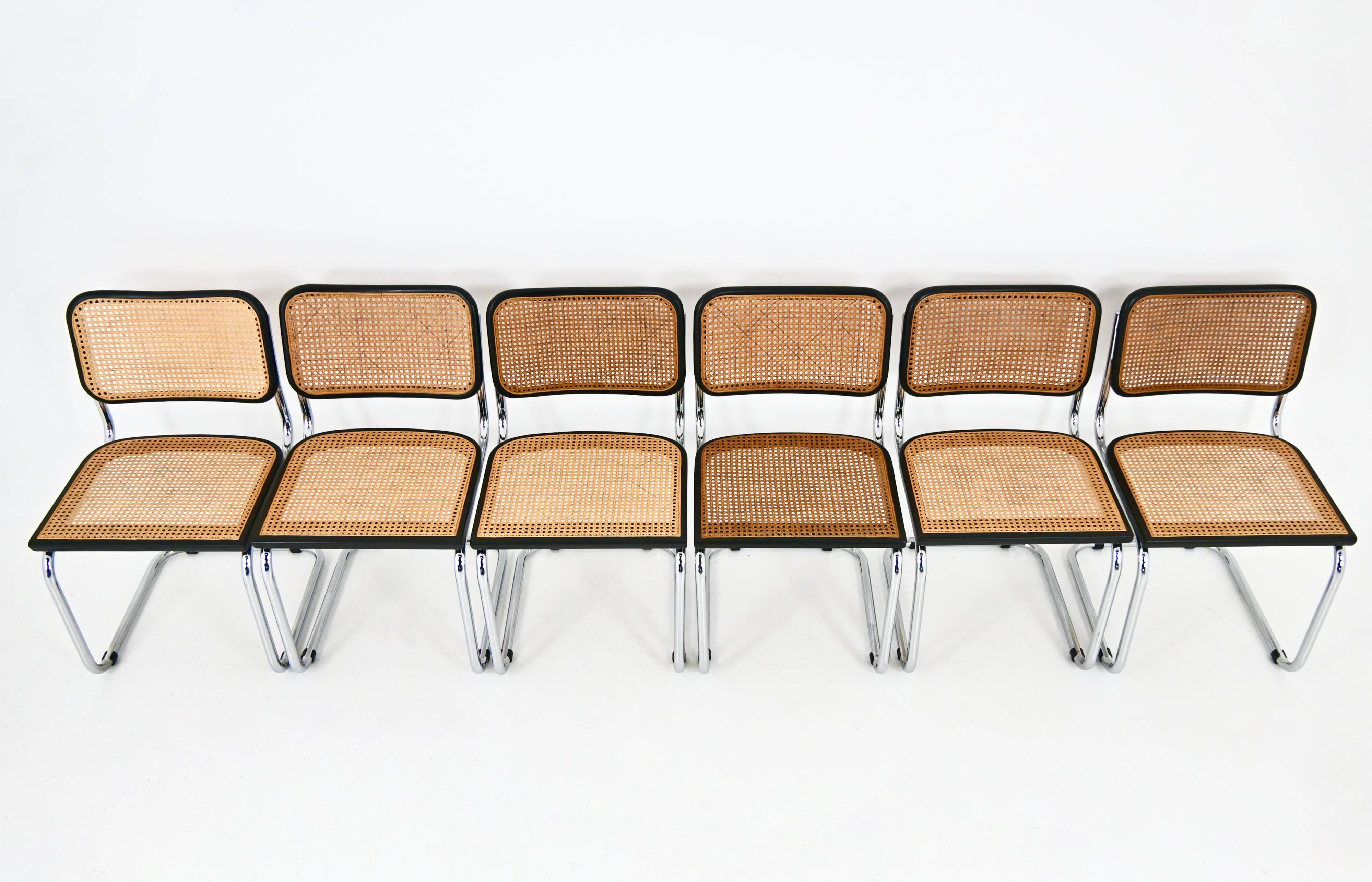 Set of 6 Dining Chairs Style B32 by Marcel Breuer