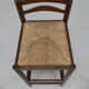 4x Vintage Bar Stool in Wood and Rush, 1970s