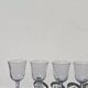 4 verres à pied bleutés