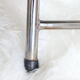 Folding chair in chrome metal and orange fabric 1970