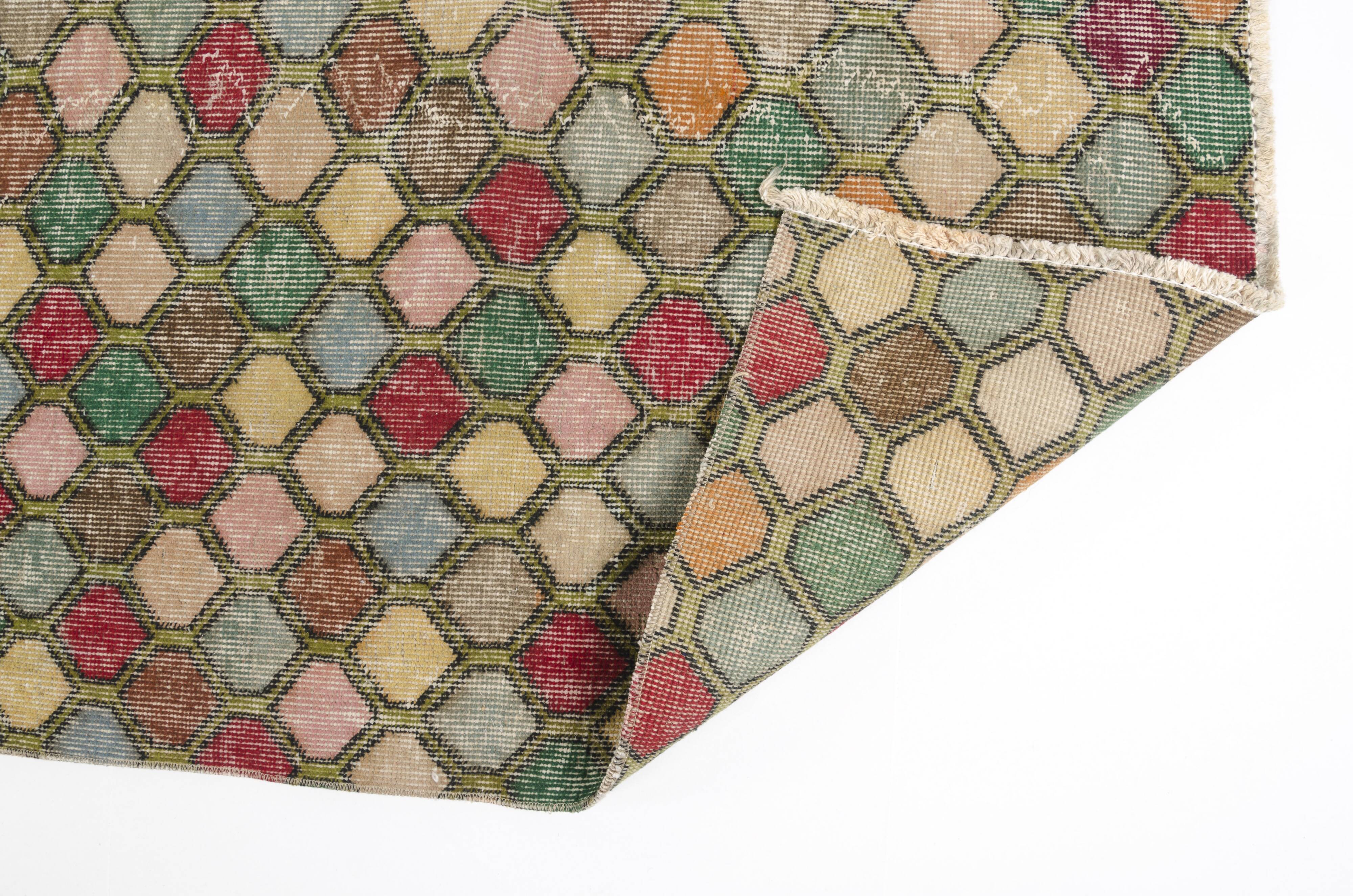 Multicolour Vintage Handmade Rug sku1100