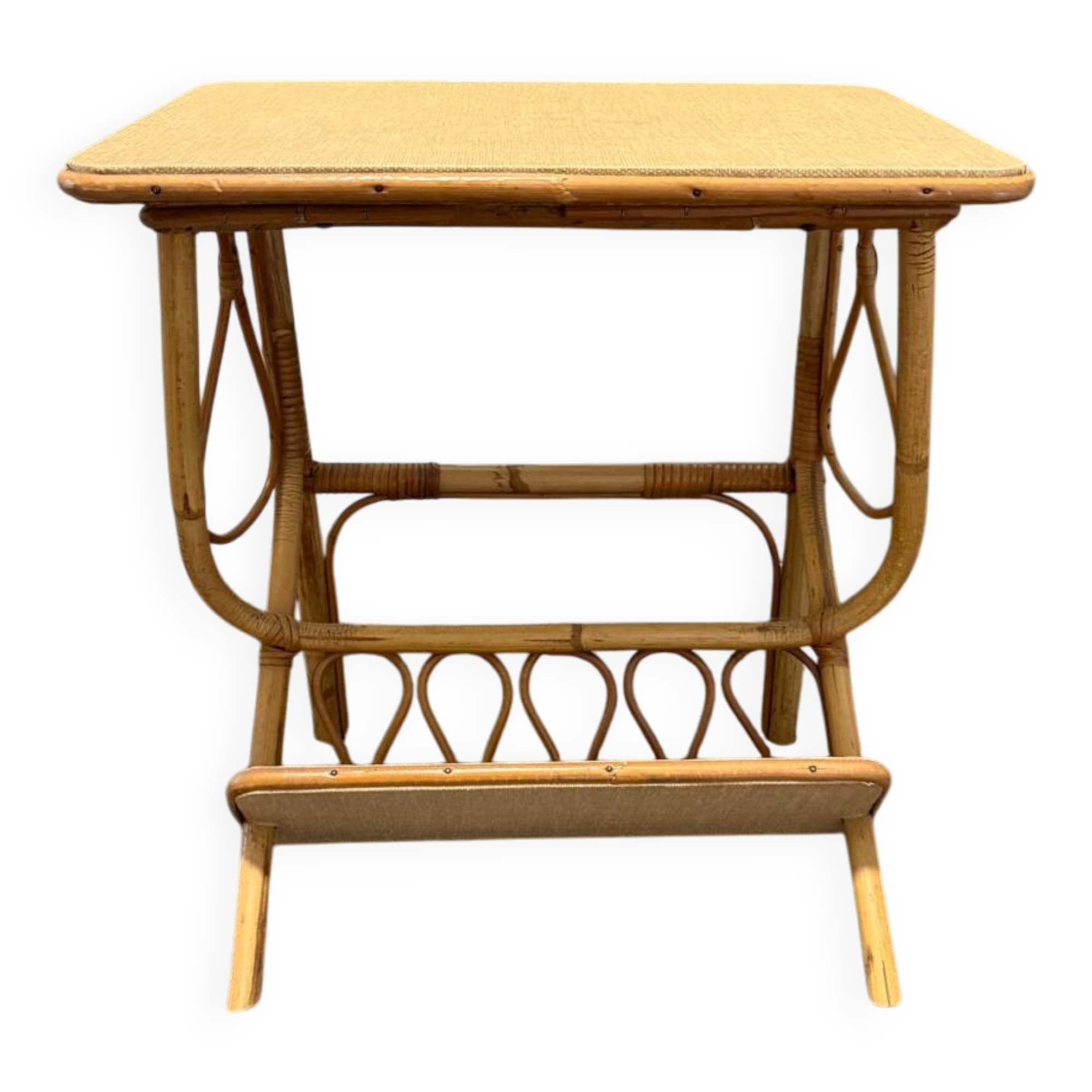 Rattan bedside table