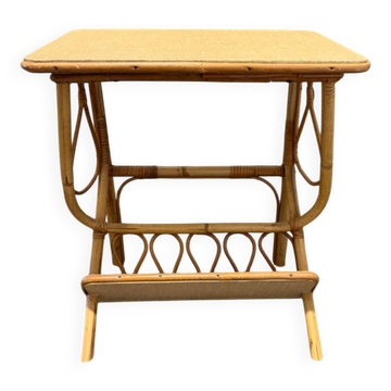 Table de chevet en rotin