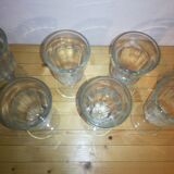 8 old wine glasses