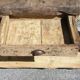 Very old oak carpenter's workbench - A charming piece of trade furniture.
