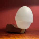 2 Wall Scones Lamps in Opal and brass Italy 80s