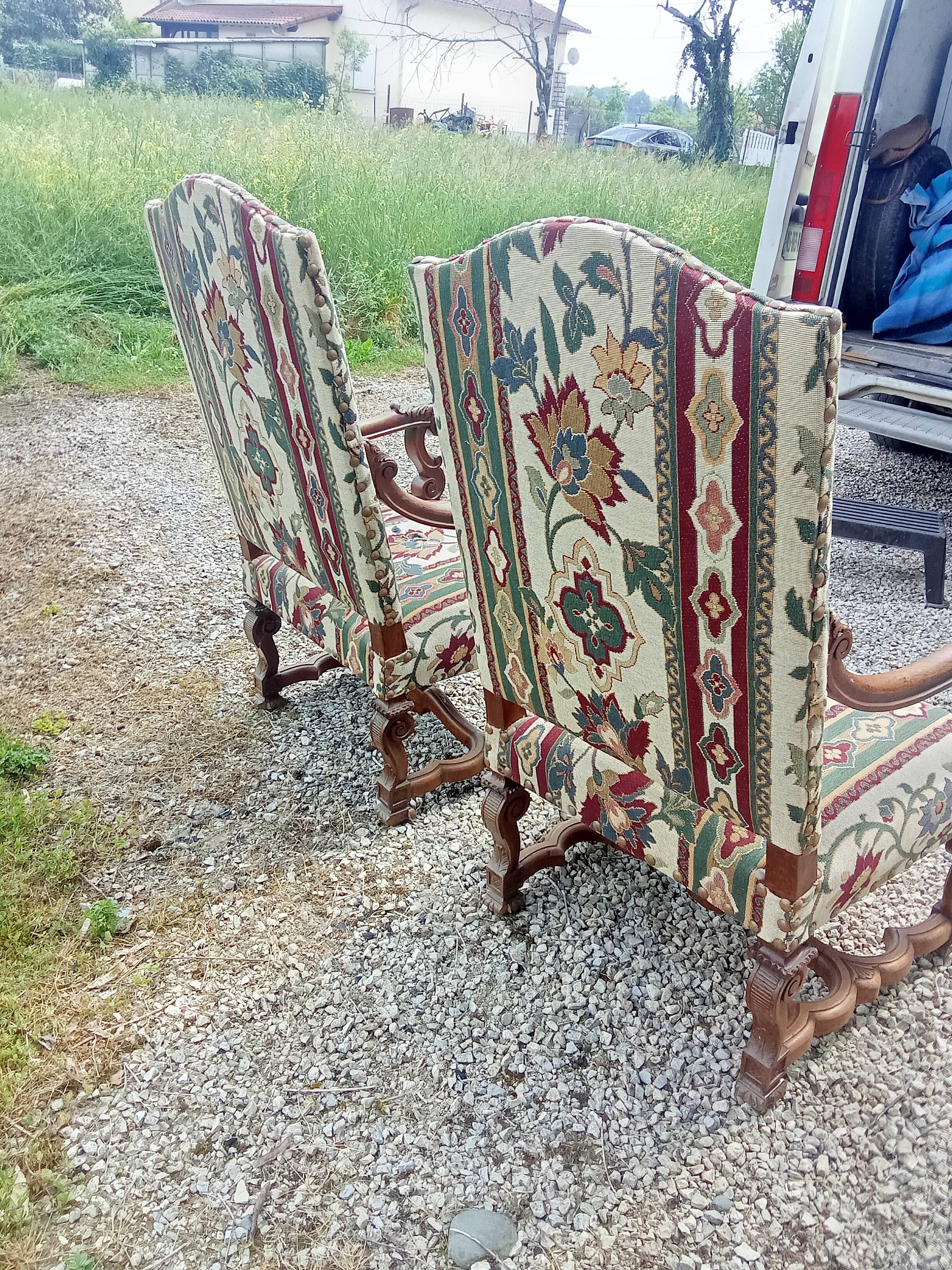 Paire de fauteuil Louis XIV.