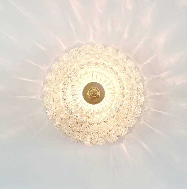 Pair of Mid-Century Bubble Glass Wall Lights or Flush Mounts for Limburg, Germany, 1960s