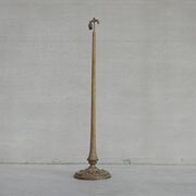 Art deco french wooden and metal gilt floor lamp