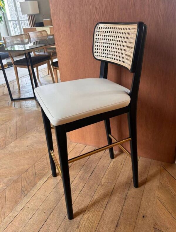 Tabouret Cannage Red Edition noir