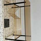 Smoked glass coffee table vinyl door