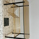 Smoked glass coffee table vinyl door