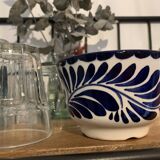 Vintage hard blue & white ceramic bowl - Anfora: art from Madagascar - TBEG!