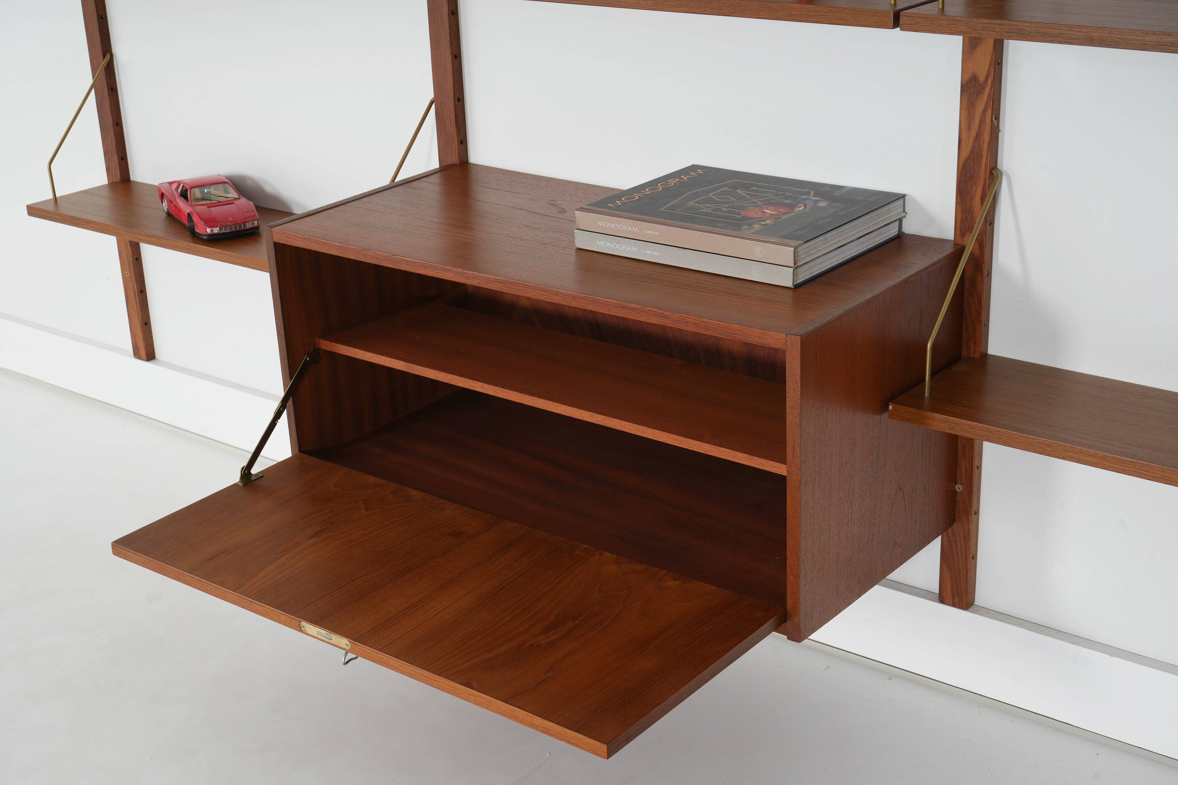 Teak modular shelving unit, Danish design, 1970s, made in Denmark