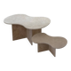 Cloud duo travertine coffee table