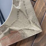 Hammered golden brass square mirror 27x27cm