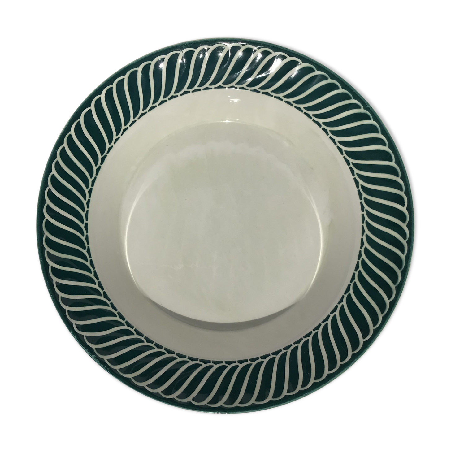 Hollow dish Digoin dark green jacquot model