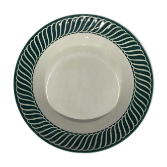 Hollow dish Digoin dark green jacquot model