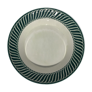 Plat creux Digoin vert foncé modèle Jacquot