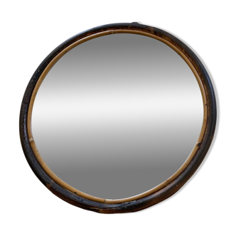 Rattan mirror D26cm