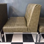 Ensemble suite de 3 chauffeuses fauteuils Vintage