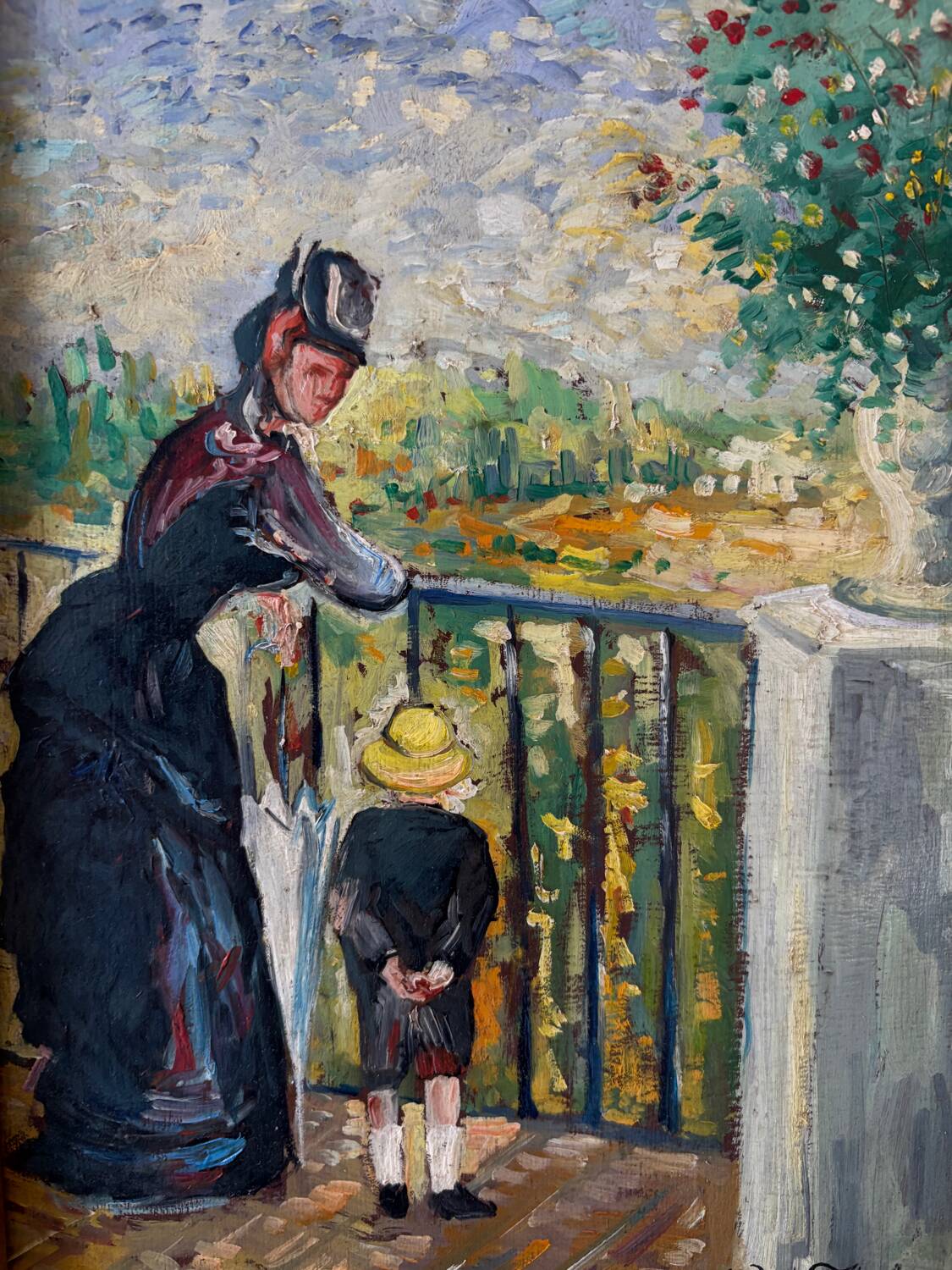 Signed family scene