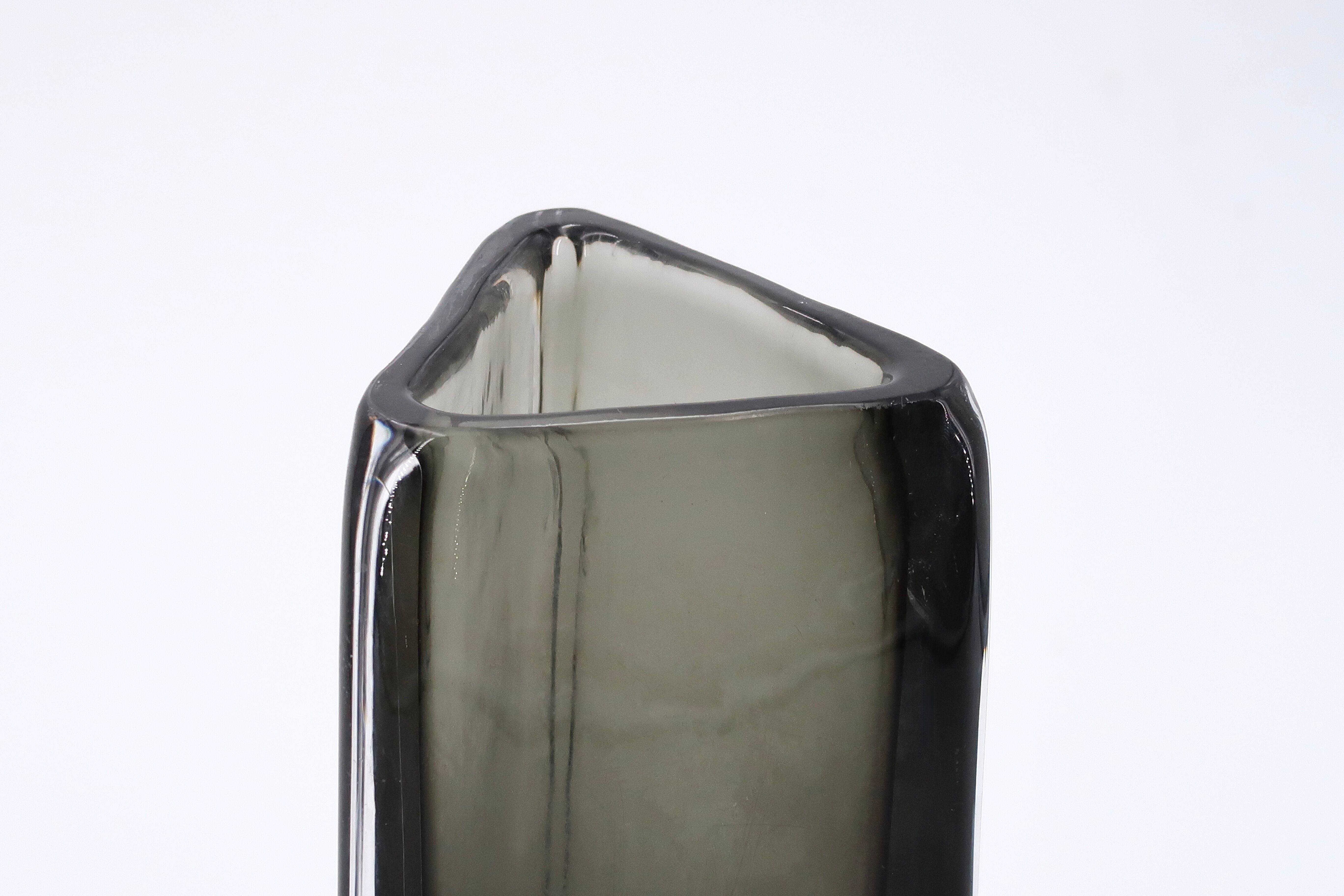 Sommerso glass vase by Nils Landberg for Orrefors