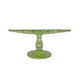 Assiette à gâteau vintage en uranium, années 1940