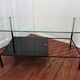 Two-tray coffee trays glass gold metal magazine holder 1960s
