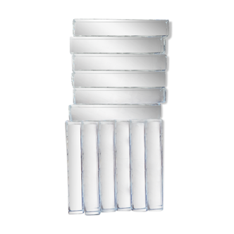Set of 12 crystal knife holders