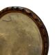 Robust vintage oval wall mirror in wood