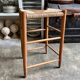Tabouret haut en paille tressée et bois