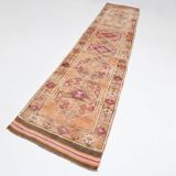 Light Orange & Red Turkish Runner Rug, 87x410Cm