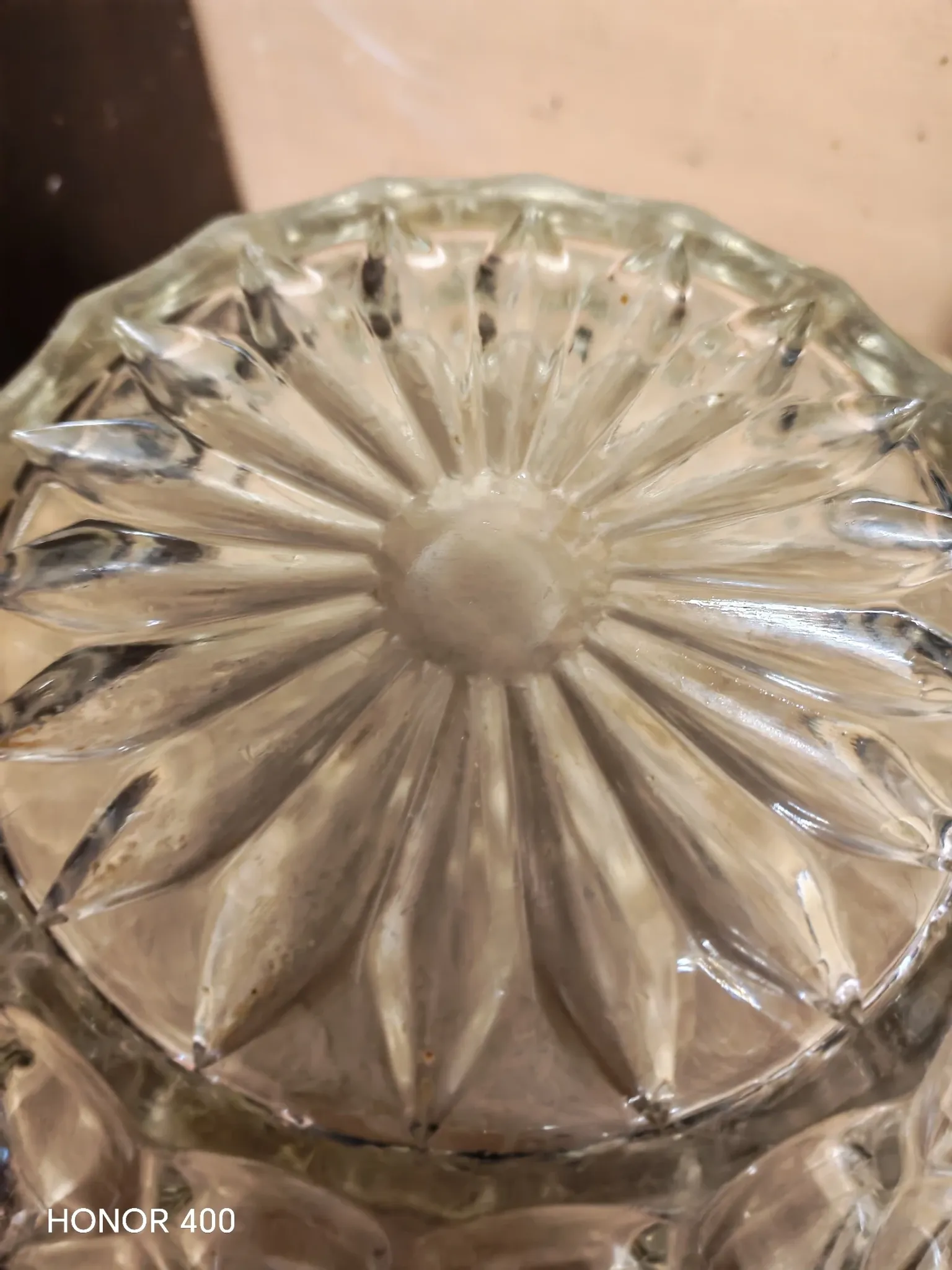 Cut glass salad bowl Poland 1960